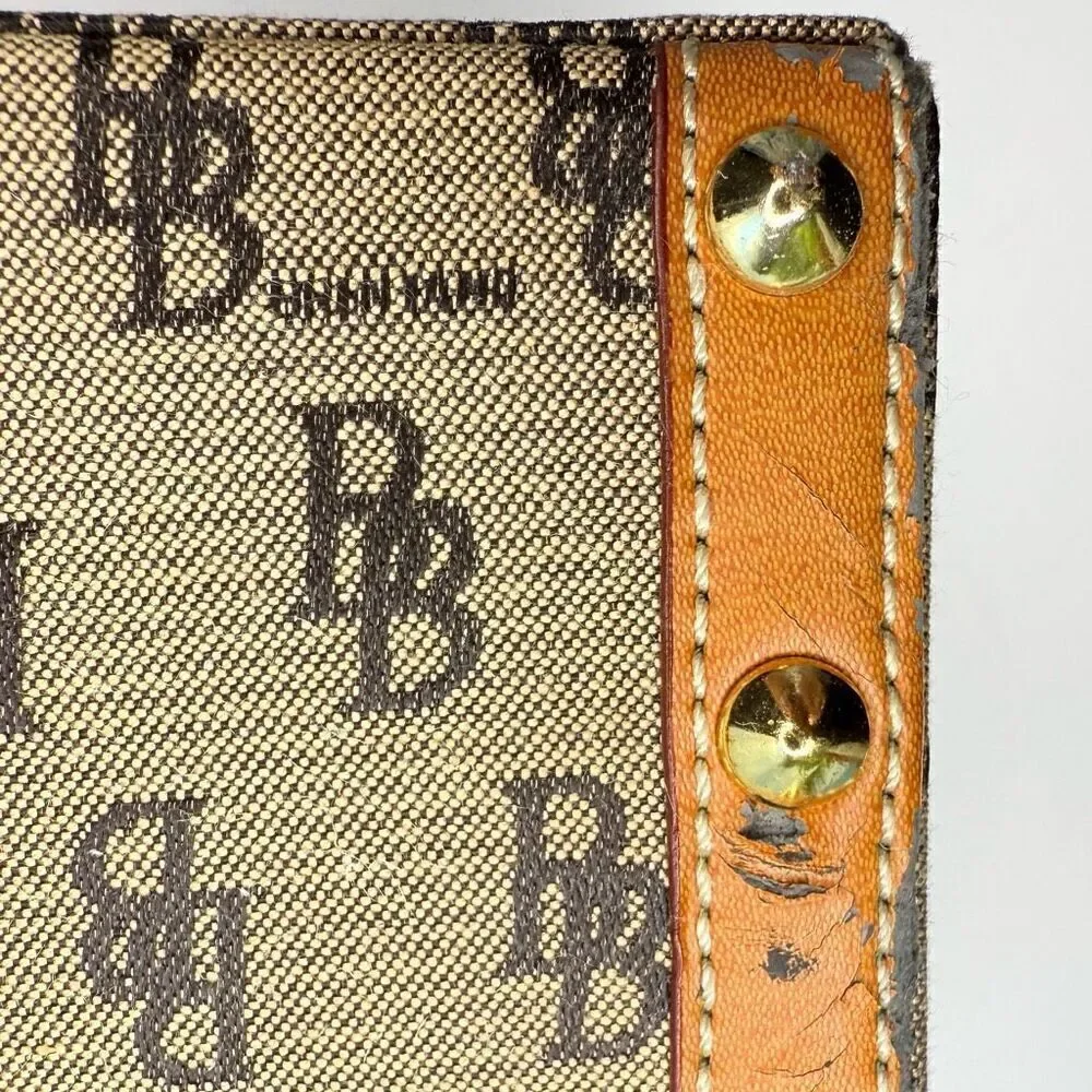 Vintage B. Brentano BB Monogram Vanity/Box Case, Made in Italy, Gold-Tone Lock